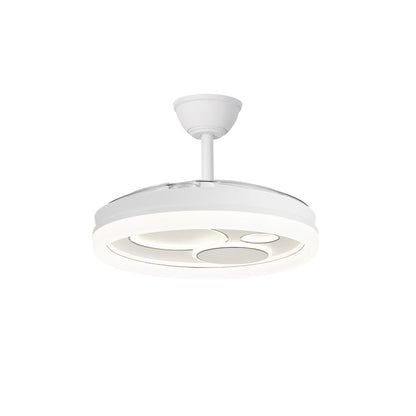 Ventilador moderno con aspas retráctiles ideal para dormitorios