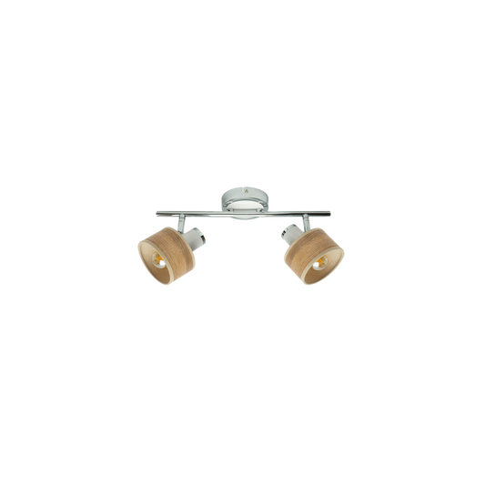 Foco Nando Cromo-Blanco/Madera Clara – vista principal · Ref. 190492085
