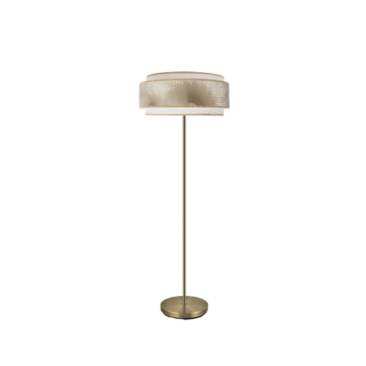 Pie Salón moderno Nepal Cuero / Blanco / Oro – vista principal · Ref. 227841014