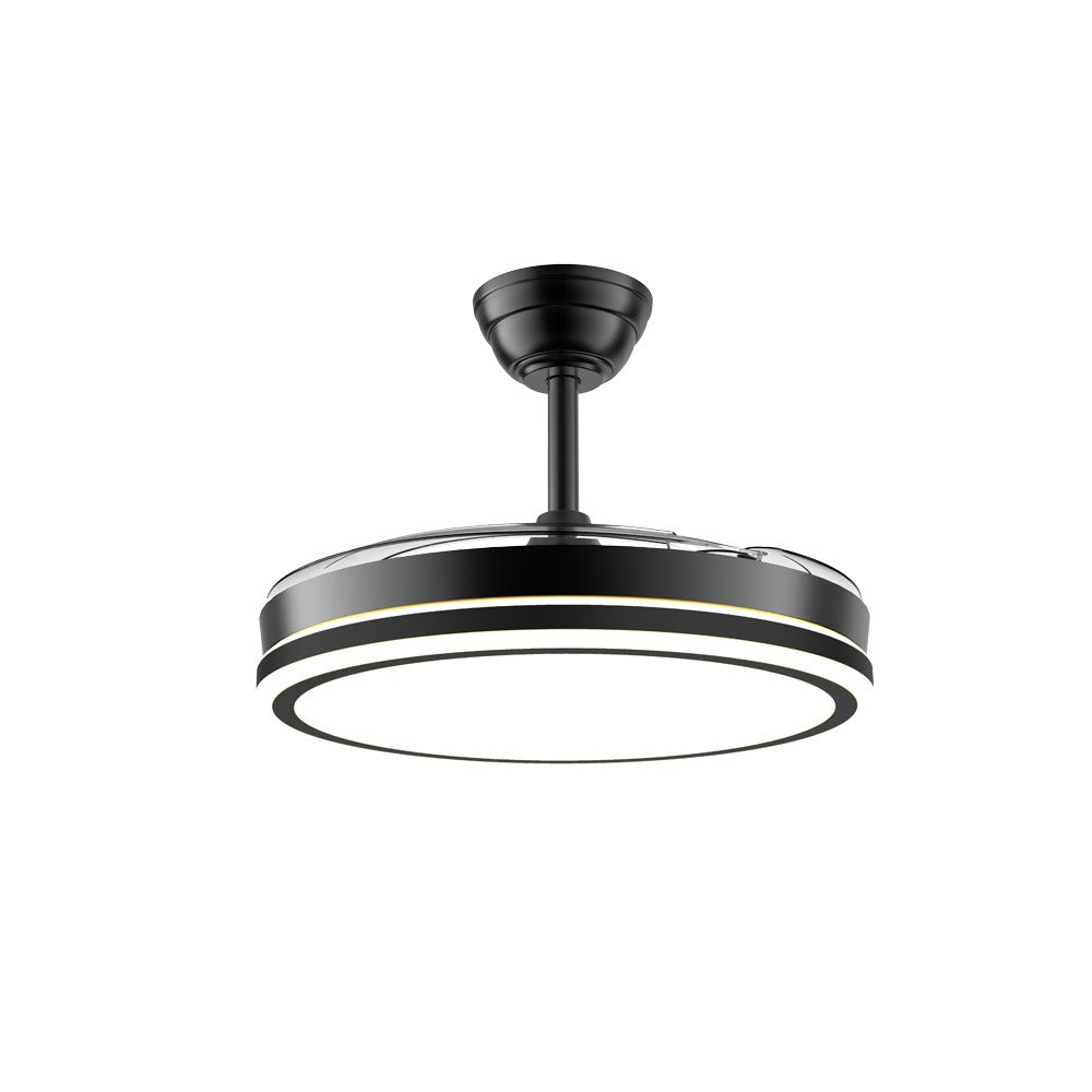 Elegante ventilador negro ideal para salones