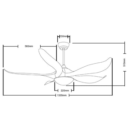 Ventilador moderno y silencioso ideal para el salón o dormitorio
