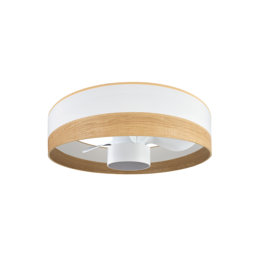 Ventilador de Techo Olga Blanco/Madera Clara – vista principal · Ref. 190091701