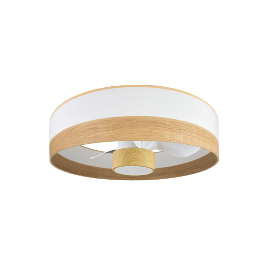 Ventilador de Techo Olga Blanco/Madera Clara – vista principal · Ref. 190091785