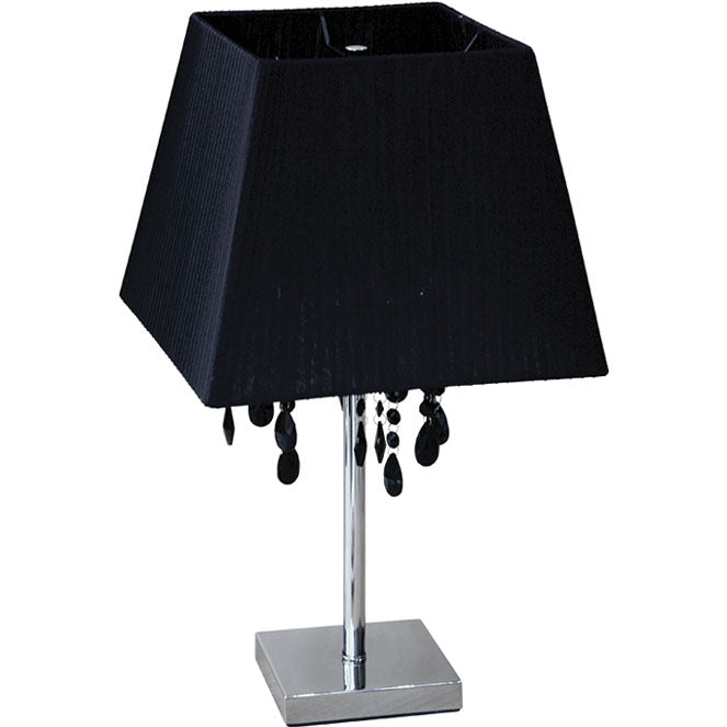 Sobremesa clásico Olímpia 33 cm / Negro/cromo – vista principal · Ref. 3612*3TL CRO*PR