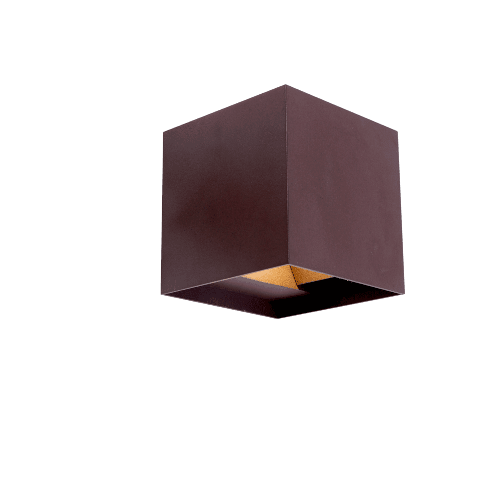 Aplique Moderno Ip54 Marrón óxido / 4000K – vista principal · Ref. 43-410-10-263