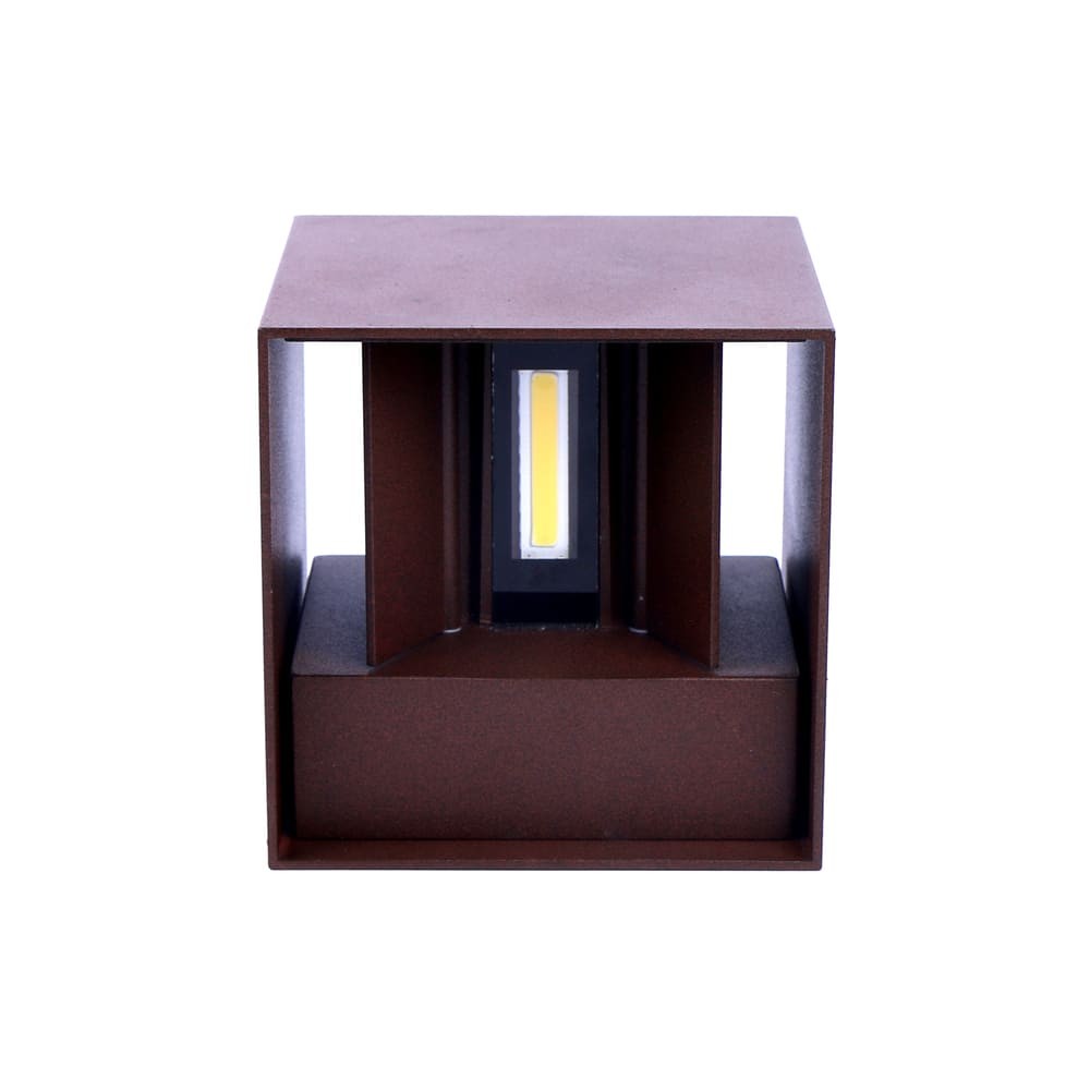 Aplique Moderno Ip54 Marrón óxido / 4000K – vista 3 · Ref. 43-410-10-263