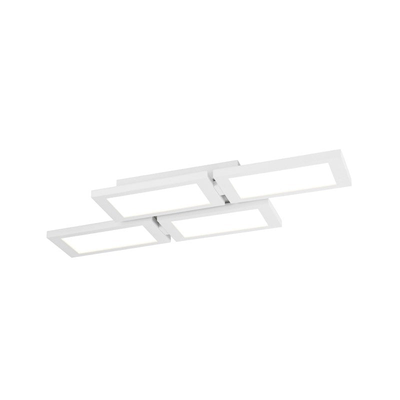 Plafón fabricado en aluminio inyectado color blanco, ideal para salones y comedores.