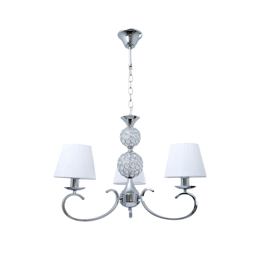Lámpara Clásica Ordoñez Cromo / Blanco – vista principal · Ref. 201653020