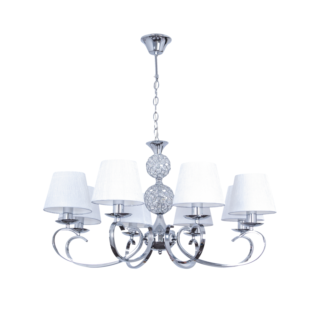 Lámpara Clásica Ordoñez Cromo / Blanco – vista principal · Ref. 201658020