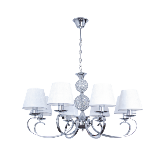 Lámpara Clásica Ordoñez Cromo / Blanco – vista principal · Ref. 201658020