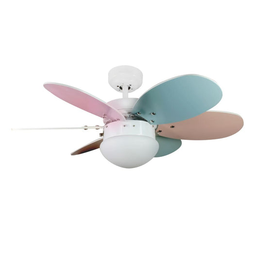 Ventilador de Techo con Luz Orion Multicolor 6 Aspas CristalRecord - vista principal | CristalRecord