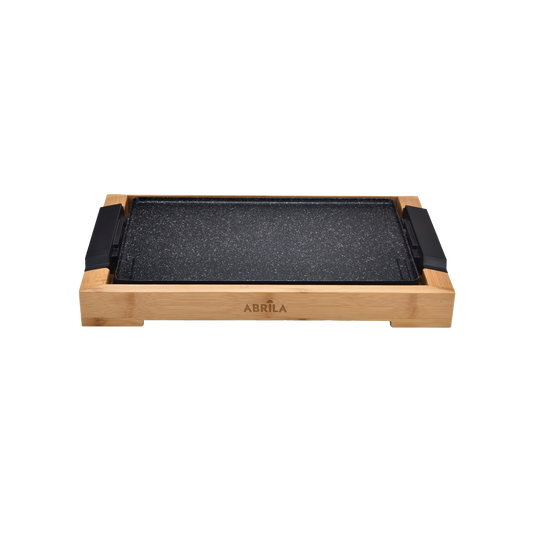 Plancha de Asar Eléctrica OZUKI 2000 W Negro y Bambú Fabrilamp - vista principal | Fabrilamp / Abrila · Ref. 272919205