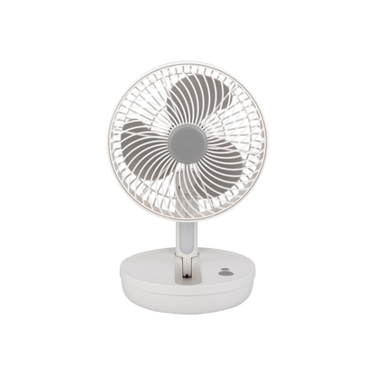 Ventilador de Sobremesa Recargable Pacheco 5W Blanco y Gris Fabrilamp - vista principal | Fabrilamp / Abrila · Ref. 242071015