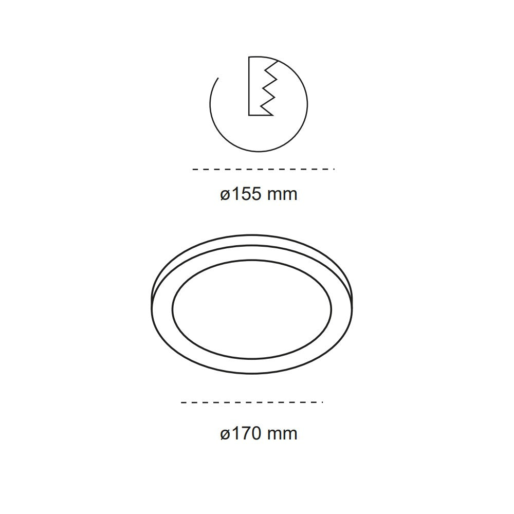 Downlight LED fabricado en aluminio color blanco, ideal para cocinas