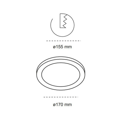 Downlight LED fabricado en aluminio color blanco, ideal para cocinas