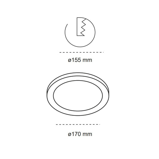 Downlight LED fabricado en aluminio color blanco, ideal para cocinas