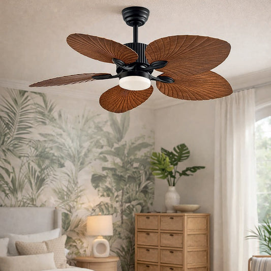 Ventilador de Techo con Luz Palmar 132 cm Negro CristalRecord - imagen 2 | CristalRecord