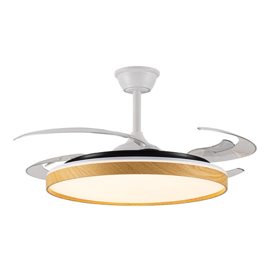Ventilador de Techo 600 cm / 80W / Blanco + madera – vista principal · Ref. 85-021-90-000