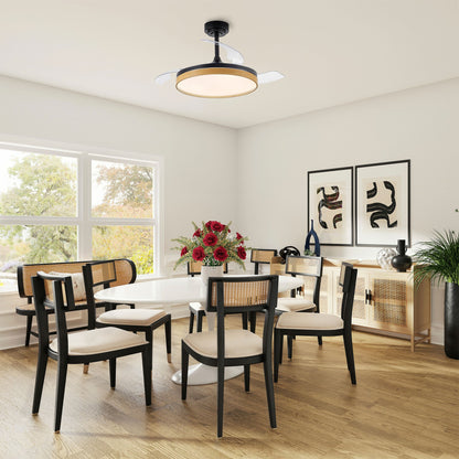 Ventilador Panam fabricado en Acero color Negro y Madera