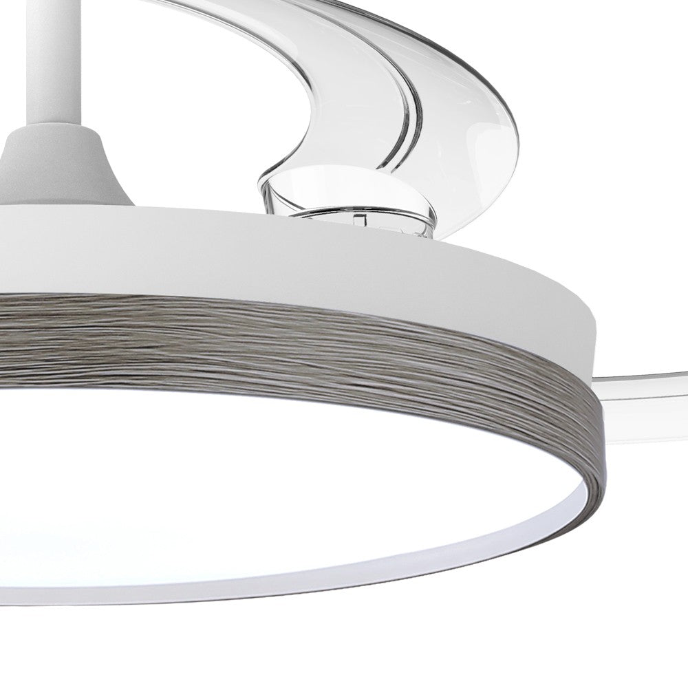Paneco fabricado en Hierro y ABS color Blanco y Madera para techo