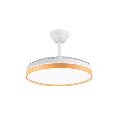 Ventilador moderno con aspas retráctiles ideal para salones