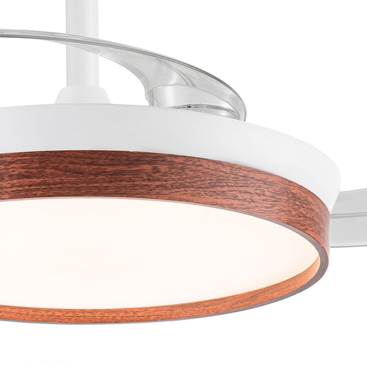 Paneco Mini fabricado en Hierro y ABS color blanco efecto madera