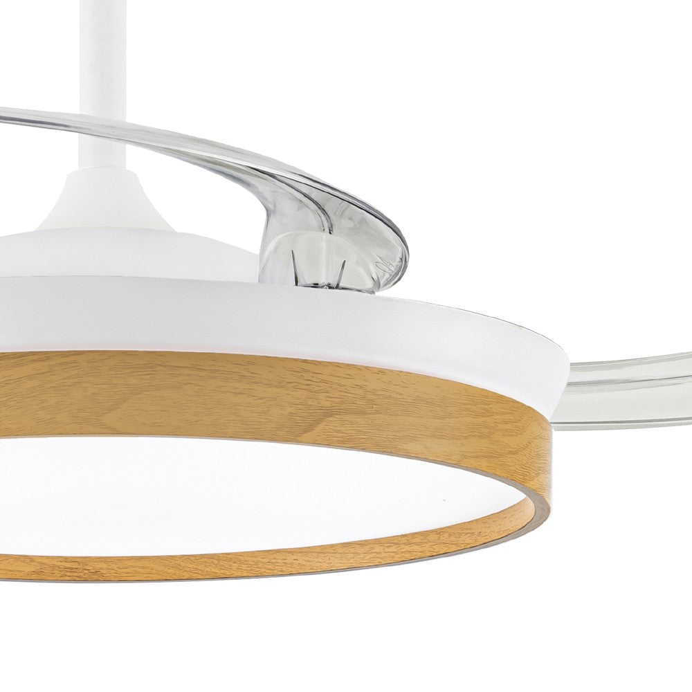 Ventilador de techo LED con motor DC silencioso y luz CCT