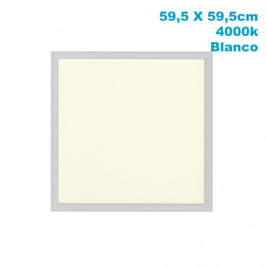 Panel LED 48W 4000K Lino Blanco Fabrilamp, vista frontal.