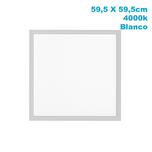 Panel LED Lino fabricado en Aluminio color Blanco, luz natural 4000k