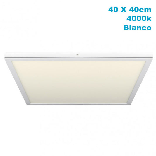 Panel de superficie LED Tivoli 36W 4000K blanco, vista frontal.