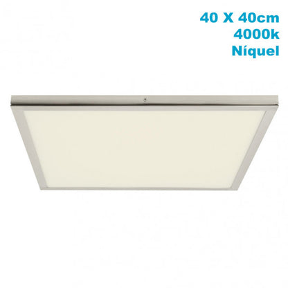 Panel LED Superficie Tivoli Niquel 36W 4000K - Vista frontal