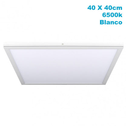 Panel de superficie Tivoli 36W 6500K blanco, vista frontal.