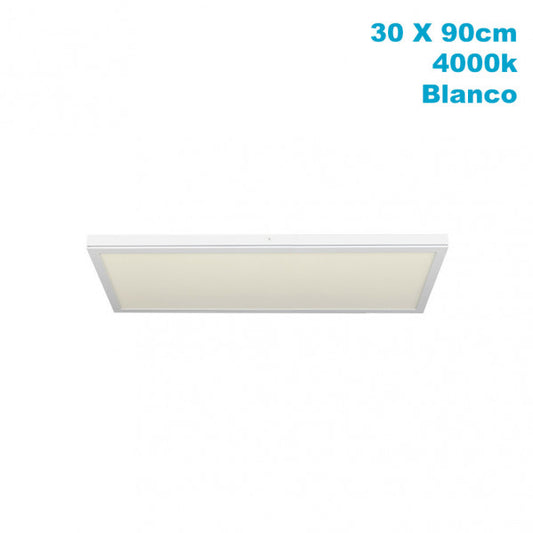 Panel LED Superficie 72W 4000k Tivoli Blanco de Fabrilamp, vista frontal.