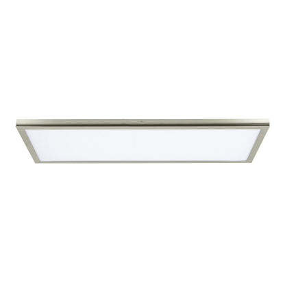 Panel Tivoli fabricado en metal color níquel, luz blanco natural 4000K