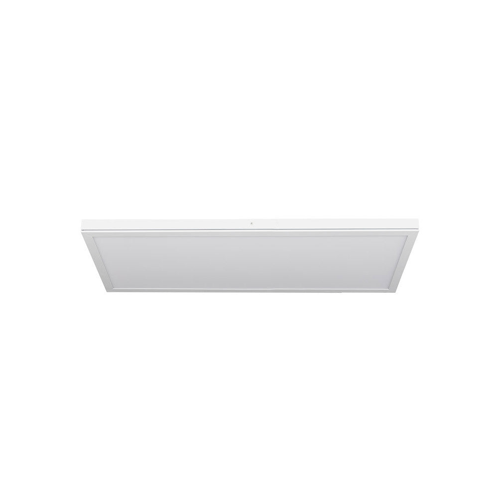 Panel Tivoli fabricado en metal color blanco, ideal para luz blanca fría