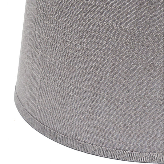 Pantalla Agueda fabricada en textil lino color gris para lámpara