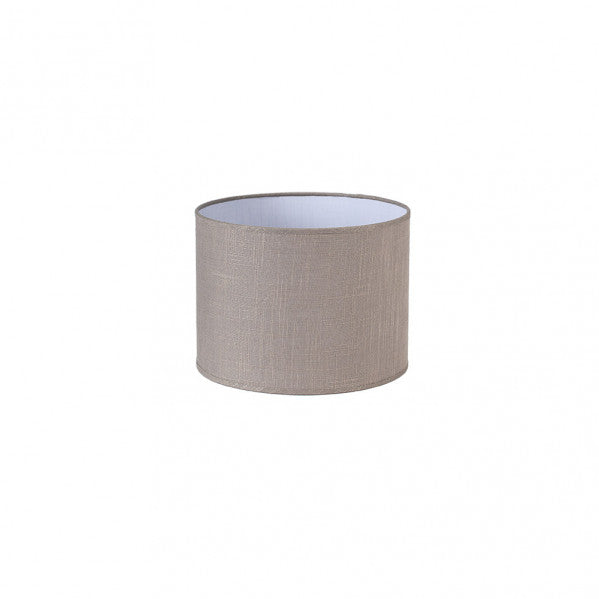 Pantalla Cilíndrica Happy 25 cm Lino Gris E27 Fabrilamp - vista principal | Fabrilamp / Abrila