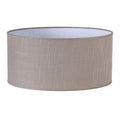 Pantalla cilíndrica Happy M10 Lino Gris 60x60x30 cm de Fabrilamp, vista frontal.