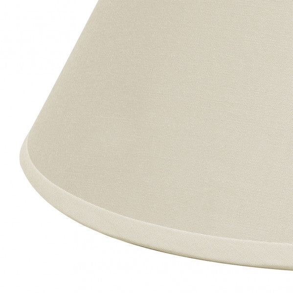 Pantalla Clara E27 Beige de Fabrilamp, detalle del material textil.