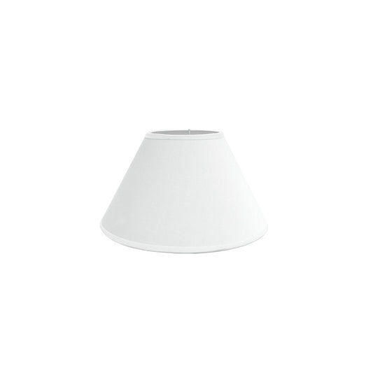 Pantalla Clara Cónica Textil Blanca Fabrilamp / Abrila para lámpara E27