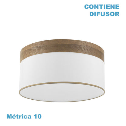 Pantalla colgante Cloe textil blanca Fabrilamp / Abrila 99.PA-175495084