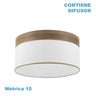 Pantalla colgante Cloe textil blanca Fabrilamp / Abrila 99.PA-175495084