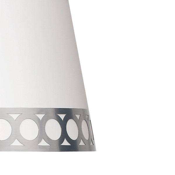 Pantalla Colgante Dalia 40 cm Blanca y Plata Fabrilamp - imagen 2 | Fabrilamp / Abrila