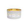 Pantalla Colgante Niebla Textil Blanco y Oro Fabrilamp / Abrila 99.PA-157794075