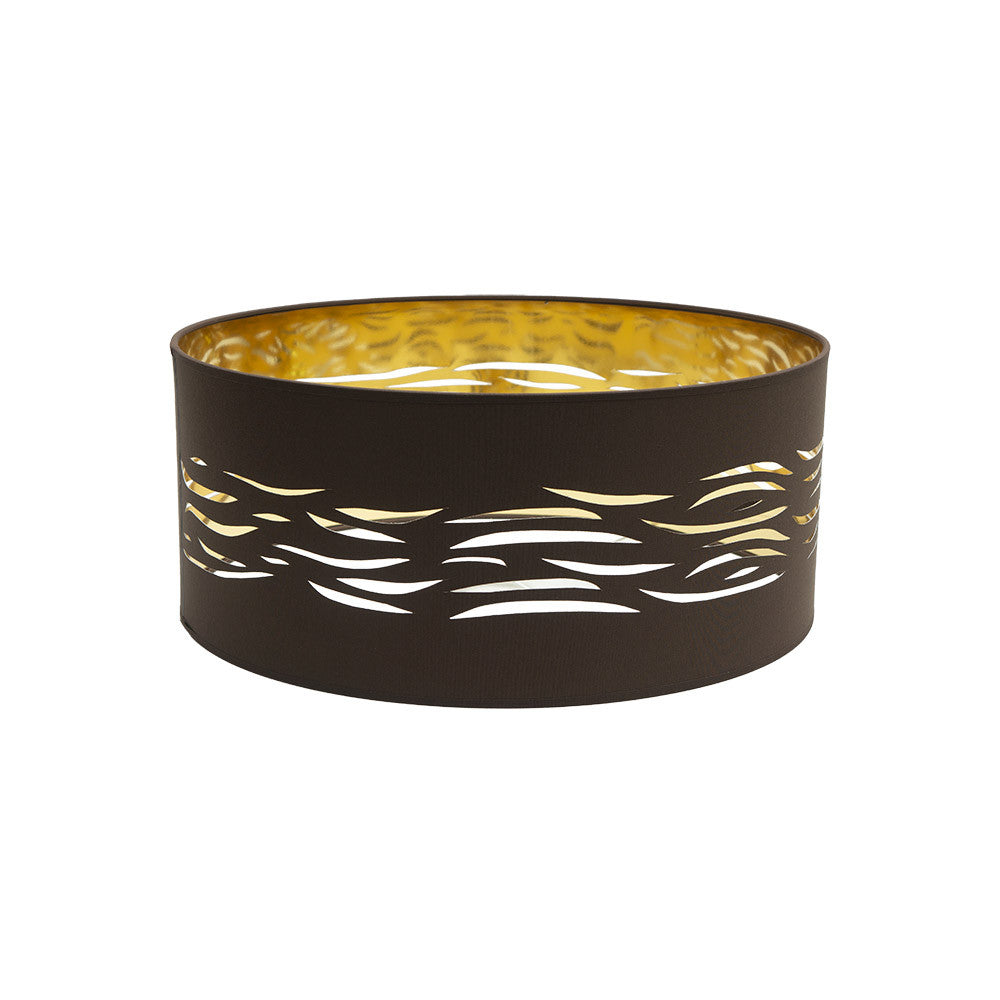 Pantalla colgante Niebla Fabrilamp / Abrila textil marrón oro, Ref 99.PA-157795077