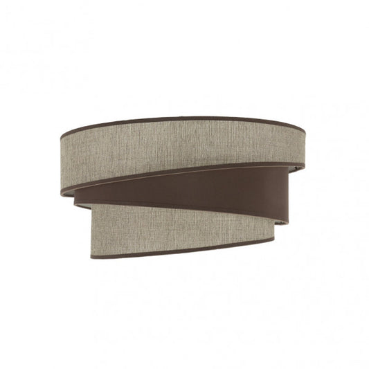 Pantalla Hara Textil Marrón 40 cm para Colgante o Pie de Salón Fabrilamp - vista principal | Fabrilamp / Abrila