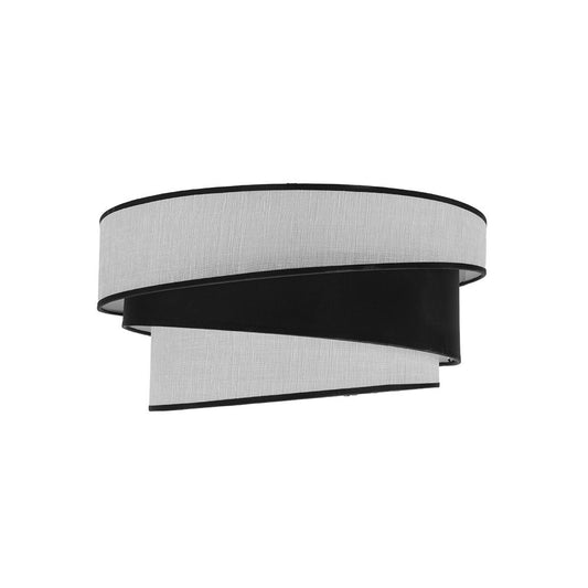 Pantalla Hara Fabrilamp / Abrila para salón, diseño moderno textil blanco y negro 99.PA-179894009