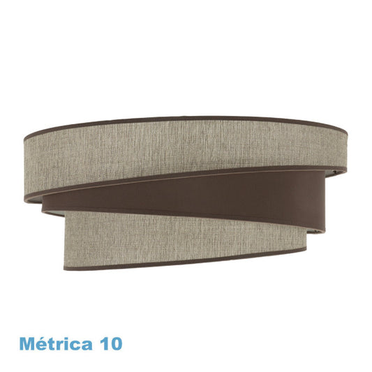 Pantalla Colgante Hara Marrón Textil 50 cm con Difusor Fabrilamp - vista principal | Fabrilamp / Abrila