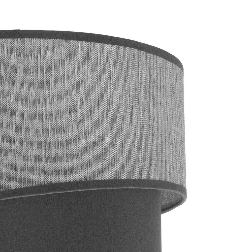 Pantalla Hara fabricada en Textil color Gris, ideal para iluminación moderna