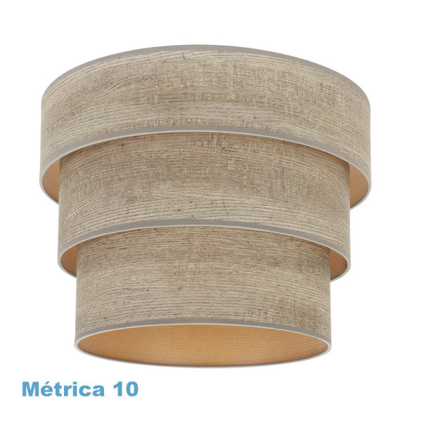 Pantalla Colgante Triple Smile M10 Madera Gris - Vista frontal